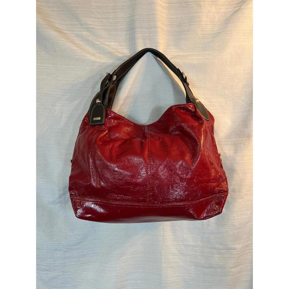 Nine West patent red hobo bag